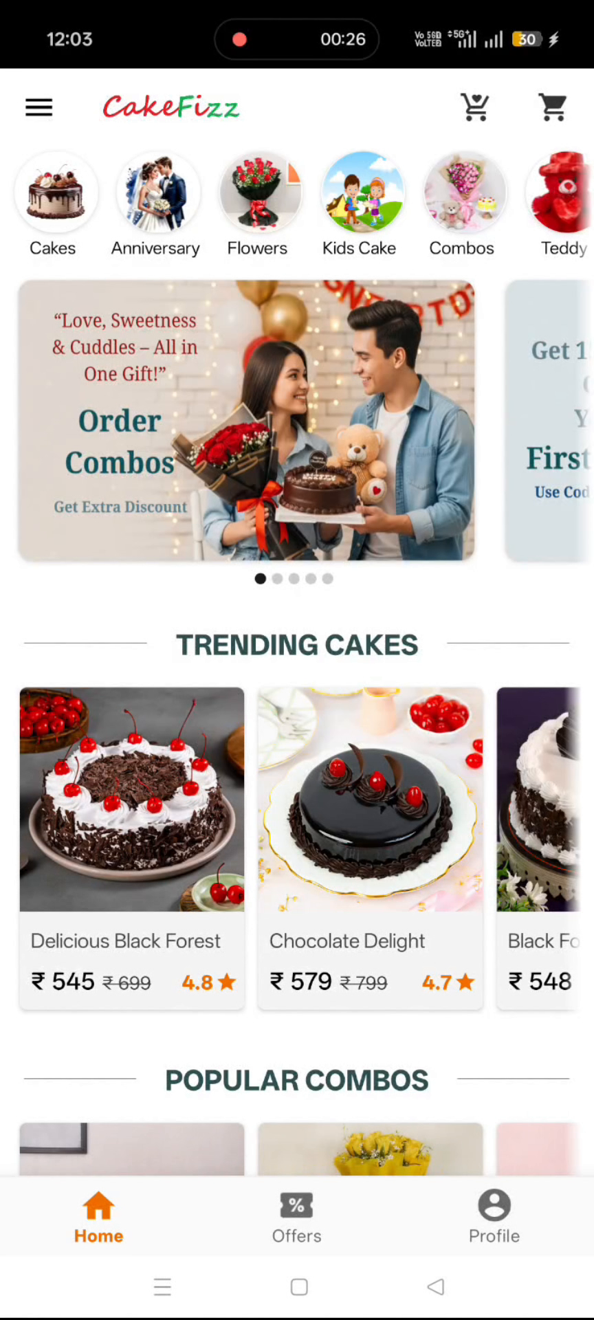 Open profile menu